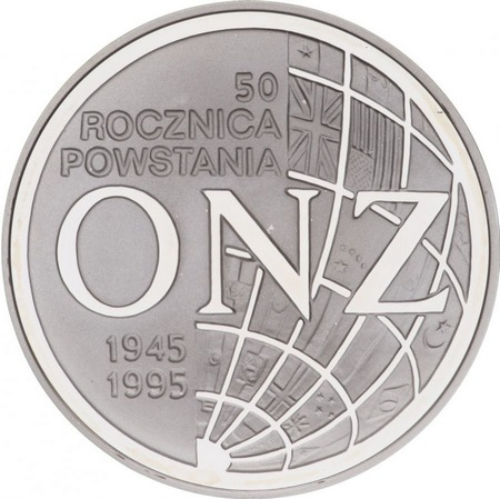 20 złotych - 50. rocznica powstania ONZ